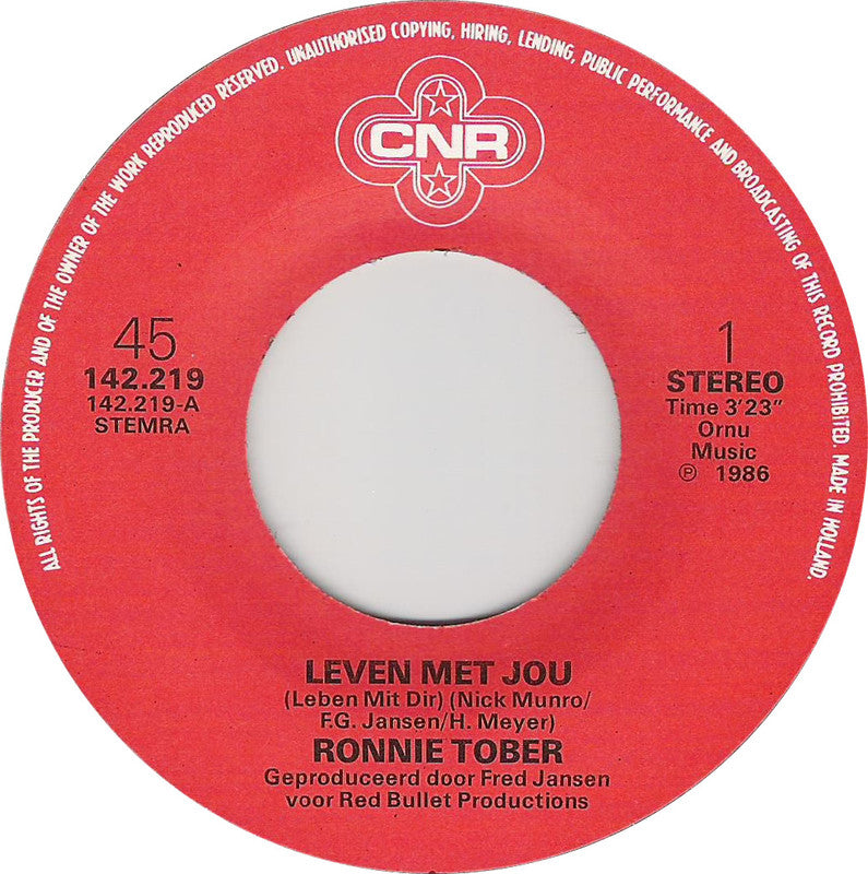 Ronnie Tober - Leven Met Jou 03145 Vinyl Singles Goede Staat