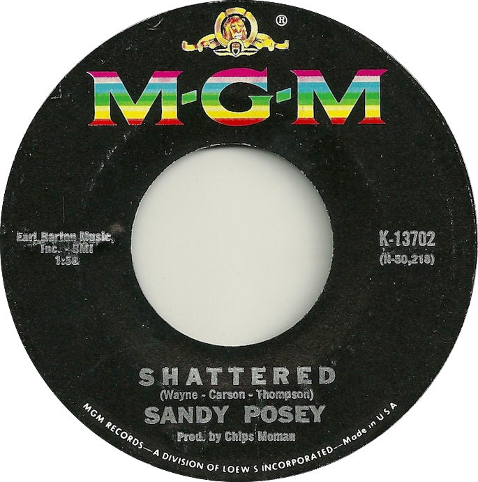 Sandy Posey - Shattered 03014 Vinyl Singles Hoes: Generic