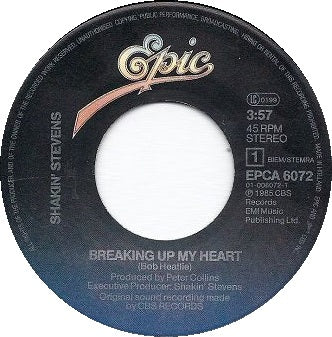 Shakin' Stevens - Breaking Up My Heart 10374 30530 Vinyl Singles Goede Staat