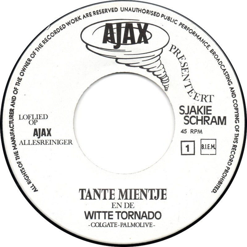 Sjakie Schram - Tante Mientje En De Witte Tornado 06426 Vinyl Singles Hoes: Generic