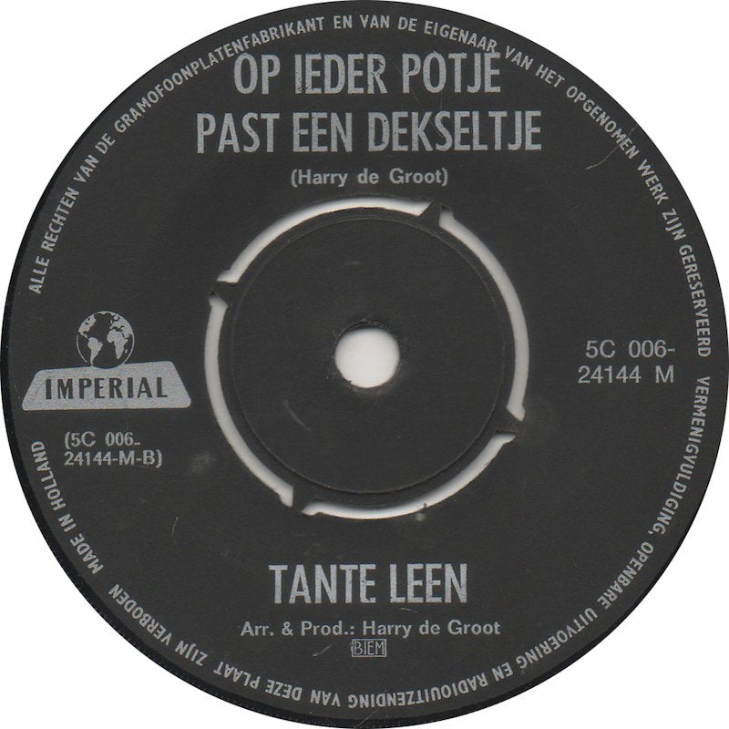 Tante Leen - Als Ik Jou Niet Had 15216 Vinyl Singles Goede Staat