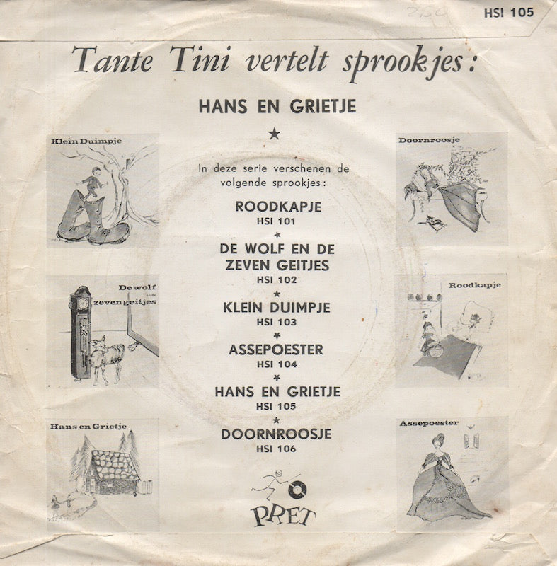 Tante Tini - Hans En Grietje 33710 Vinyl Singles Goede Staat