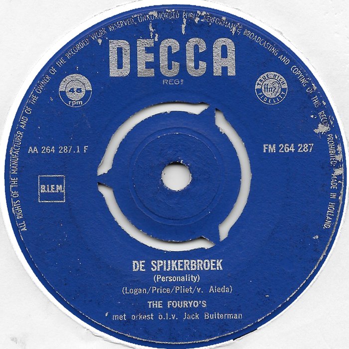 Fouryo's - De Spijkerbroek 30273 Vinyl Singles Goede Staat