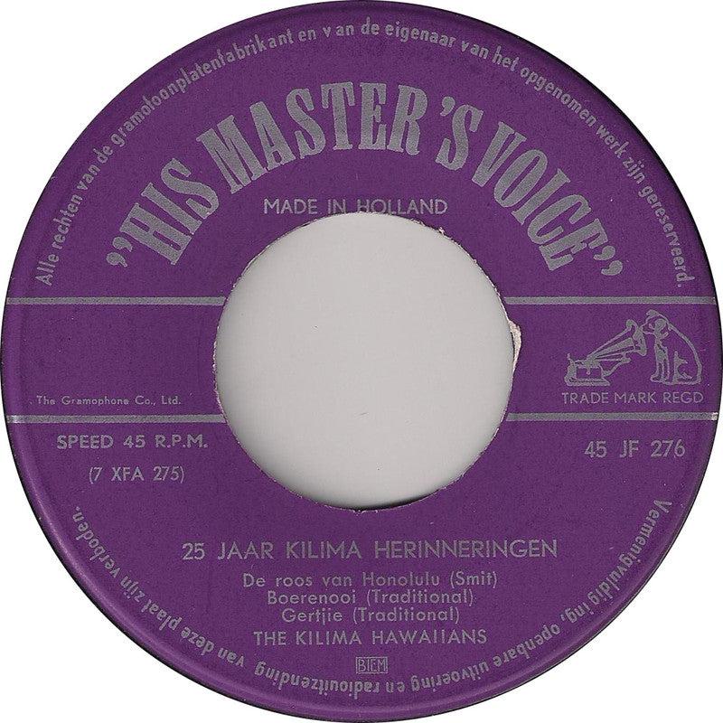 Kilima Hawaiians - 25 Jaar Kilma Herineringen 08551 Vinyl Singles Goede Staat