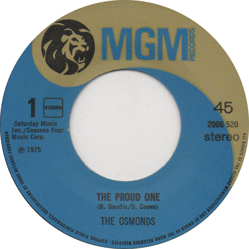 Osmonds - The Proud One 05939 Vinyl Singles Goede Staat