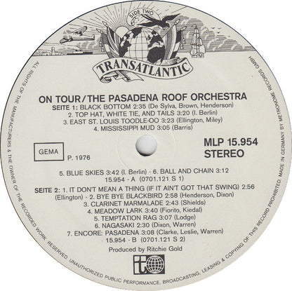 Pasadena Roof Orchestra - On Tour (LP) 48395 Vinyl LP Goede Staat