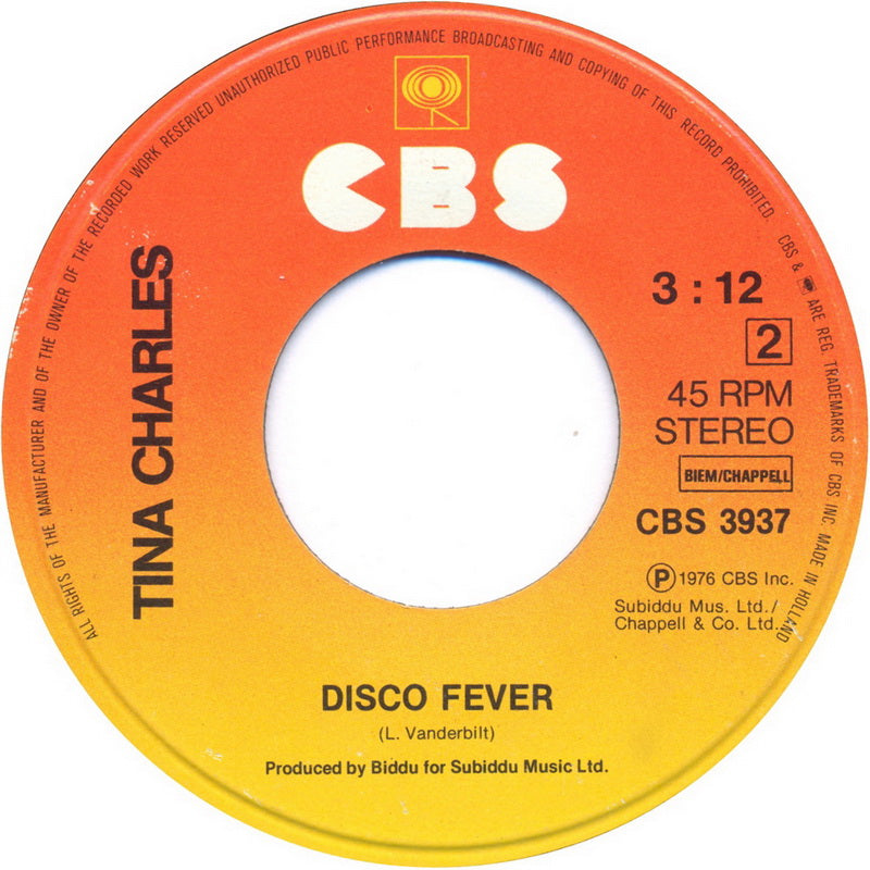 Tina Charles - Disco Fever 30137 Vinyl Singles Goede Staat