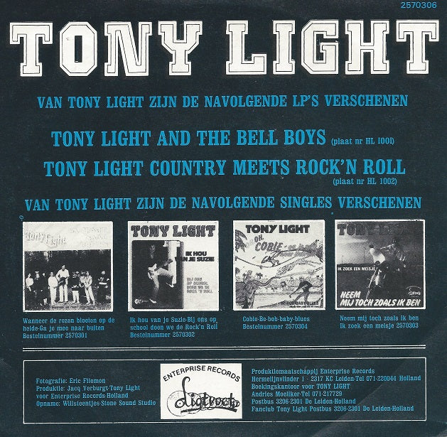 Tony Light - Ben Je Alles Vergeten 15432 Vinyl Singles Goede Staat