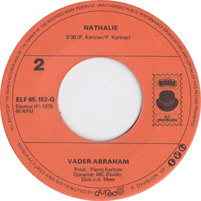 Vader Abraham - Als Je Weggaat 33962 Vinyl Singles Goede Staat