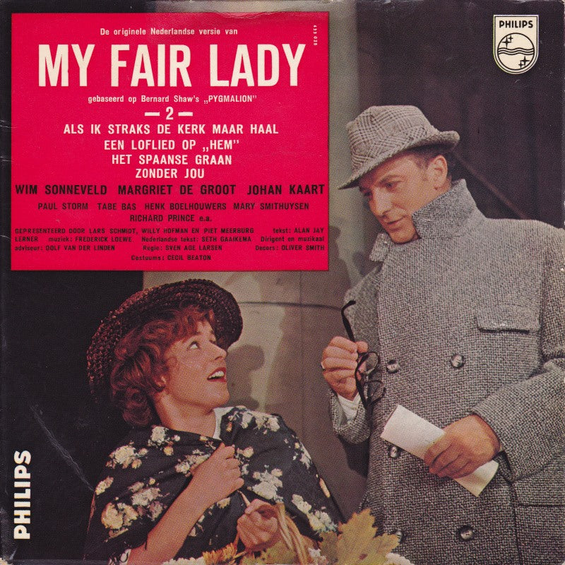 Wim Sonneveld, Margriet De Groot & Johan Kaart - My Fair Lady 2 (EP) 40008 Vinyl Singles Goede Staat