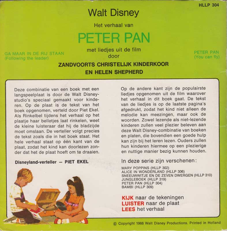 Various Artists - Het Verhaal Van Peter Pan 08866 29889 Vinyl Singles Goede Staat