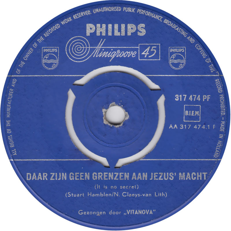 Vitanova - Daar Zijn Geen Grenzen Aan Jezus' Macht 13712 Vinyl Singles Goede Staat