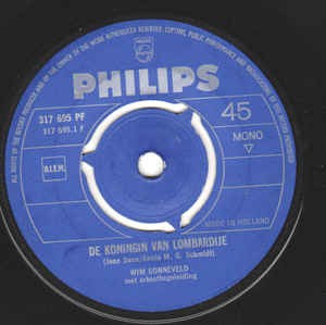 Wim Sonneveld - De Koningin Van Lombardije 17313 Vinyl Singles Goede Staat