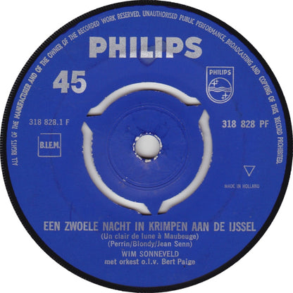 Wim Sonneveld - Een Zwoele Nacht In Krimpen Aan De IJssel 14798 Vinyl Singles Goede Staat