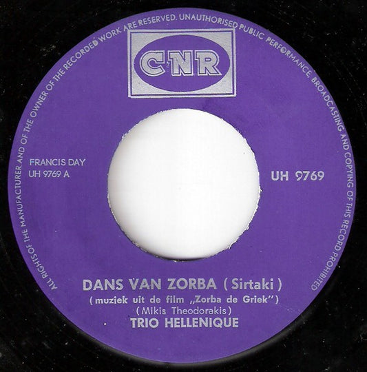 Trio Hellenique - Dans van Zorba (Sirtaki) 19759 Vinyl Singles Goede Staat